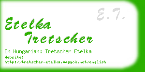 etelka tretscher business card